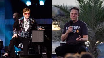 Elton John e Elon Musk, respectivamente - Getty Images