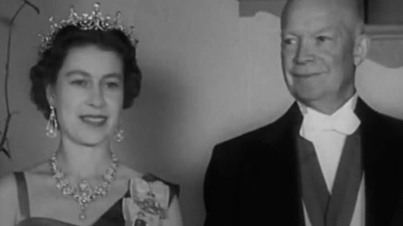 A rainha Elizabeth II e o presidente americano Dwight D. Eisenhower - Reprodução / Vídeo / Youtube