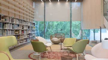 Imagem do interior da Biblioteca Gabriel García Márquez - Reprodução/YouTube/Biblioteques de Barcelona
