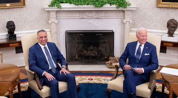 Joe Biden e Mustafa Al-Kadhimi - Getty Images