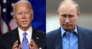 Montagem de Joe Biden (esq.) e Vladimir Putin (dir.) - Getty Images