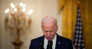 Joe Biden durante o pronunciamento nesta quinta-feira, 26 - Getty Images