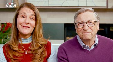 Melinda e Bill Gates durante evento do Global Citizen, em vídeo gravado - Getty Images