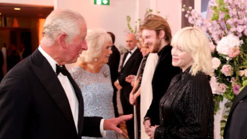 Billie Eilish e o rei Charles III em setembro de 2021 - Getty Images