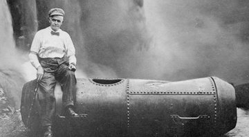 Bobby Leach usou um barril de metal para descer as Cataratas - Wikimedia Commons