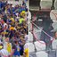 Torcedores do Boca Juniors foram flagrados imitando macaco e fazendo gesto nazista