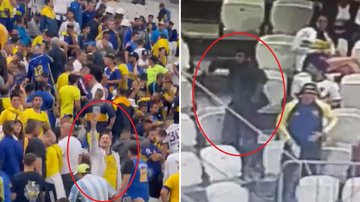 Torcedores do Boca Juniors foram flagrados imitando macaco e fazendo gesto nazista - Divulgação/ Redes Sociais