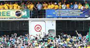 Bolsonaro durante protesto - Getty Images
