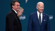 Jair Bolsonaro e Joe Biden durante a Cúpula das Américas, em 10 de junho - Getty Images