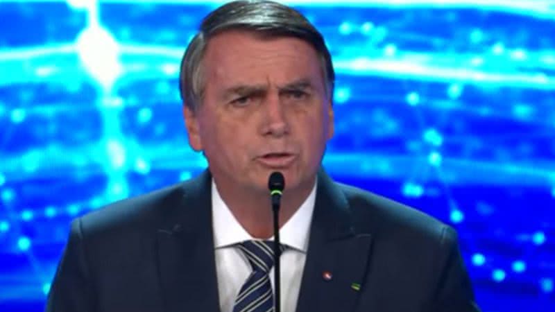 Jair Bolsonaro durante debate presidencial - Reprodução/Vídeo