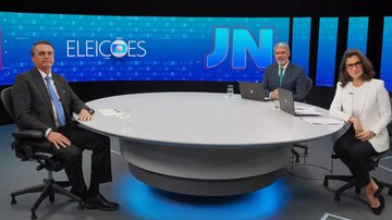 Bolsonaro durante entrevista no Jornal Nacional, da TV Globo - Divulgação/TV Globo