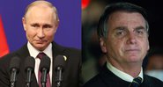 Os presidentes russo e brasileiro, Putin e Bolsonaro - Getty Images