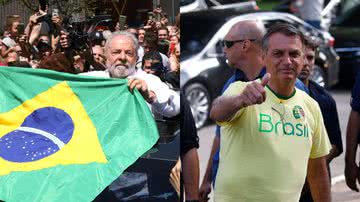 Lula e Bolsonaro neste domingo (30) - Getty Images