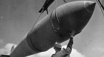 Uma bomba Tallboy, usada na Segunda Guerra - Domínio Público