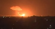Imagem de bombardeio em Gaza - Divulgação/ YouTube/ News18 Urdu