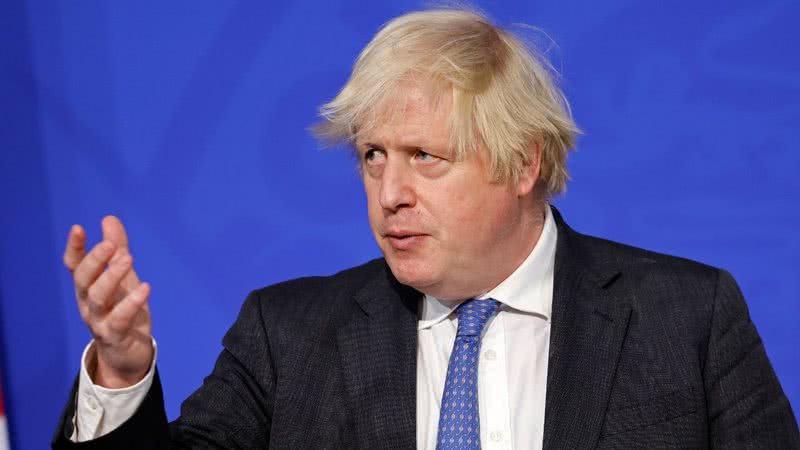 Boris Johnson, o primeiro-ministro do Reino Unido, em discurso nesta quarta-feira, 15