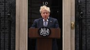Boris Johnson durante a renúncia nesta quinta-feira, 7 - Getty Images