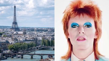 Fotografia de Paris, capital francesa, e cena de clipe do músico britânico David Bowie - Foto por Yann Caradec pelo Wikimedia Commons / Reprodução/Vídeo/YouTube/@davidbowie