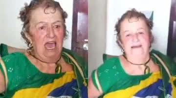 A idosa flagrada nos atos golpistas de Brasília - Divulgação/Vídeo