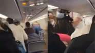 Registros da briga dentro do avião - Divulgação/Youtube/3W Daily