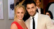 Britney Spears e o namorado Sam Asghari em evento de 2019 - Getty Images