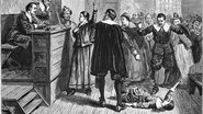 Ilustração de julgamento de bruxas de Salem - Domínio Público
