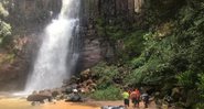 A cachoeira no Paraná - Divulgação/Operações Aéreas Samu