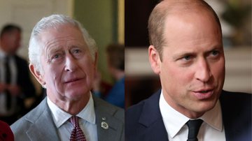 Á esquerda, o rei Charles III e à direita, o príncipe William - Getty Images