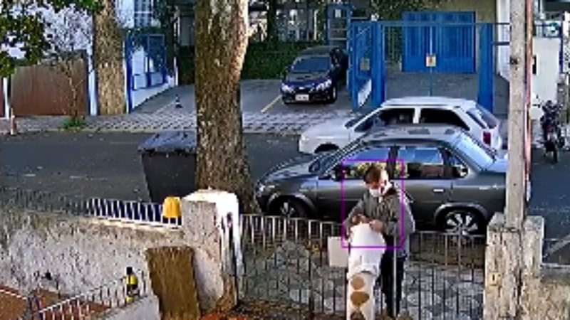 Homem roubando roupa de cadelinha - Divulgação/Youtube/UOL