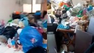 Imagens do apartamento da mulher, repleto de lixo - Reprodução/Vídeo/YouTube/@uol