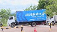 Imagem do caminhão de mudanças no Palácio da Alvorada - Reprodução / Vídeo / G1