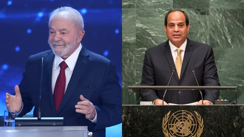 Á esquerda, imagem de Lula, e à direita, imagem de Abdel Fatah al-Siss - Getty Images