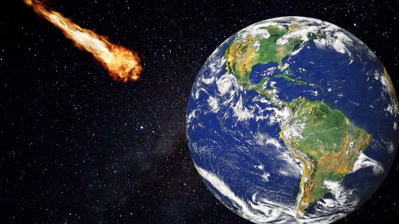 Imagem meramente ilustrativa de um cometa atingindo a Terra - Divulgação/9866112 via Pixabay