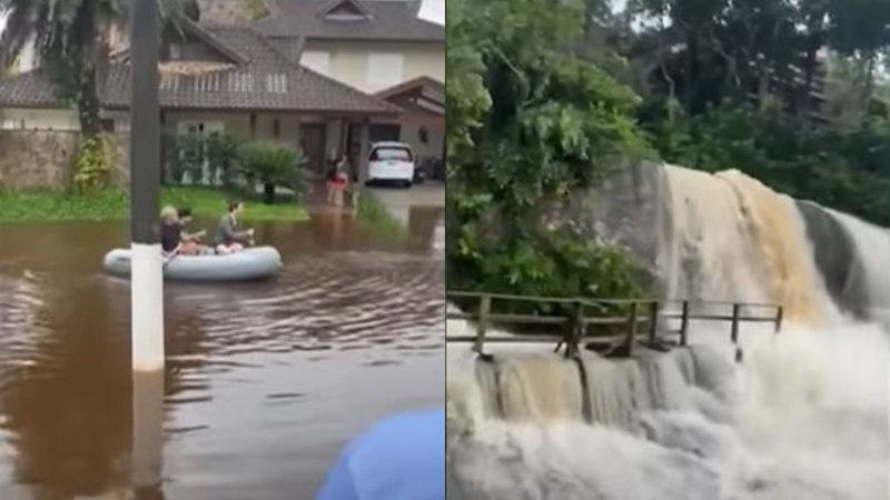 Imagens dos desastres provocados por fortes chuvas no litoral de São Paulo - Reprodução / Vídeo
