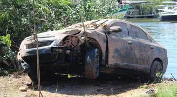 Veículo encontrado em Santa Catarina - Divulgação/ Corpo de bombeiros