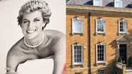 Retrato da princesa Diana e a mansão da família Spencer - Getty Images e Reprodução / Jackson-Stops / BNPS