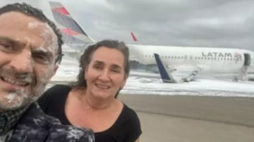 Selfie do casal após sobreviver ao acidente - Divulgação / Redes Sociais / Twitter