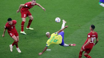 Disputa entre o Brasil e a Sérvia na Copa do Mundo Catar - Getty Images