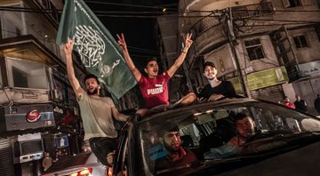 Palestinos comemoram Cessar-fogo - Getty Images