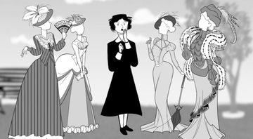 Ilustração de Gabrielle Chanel - Openthedoor estúdio de animação (todos os direitos reservados)
