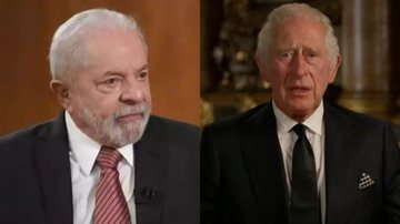 Lula (à esqu.) e Charles III (à dir.) - Reprodução/Vídeo