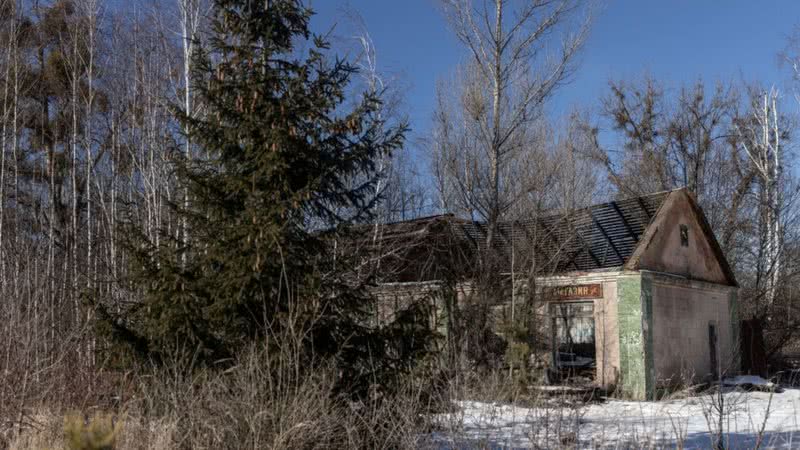 Seção abandonada do vilarejo que ficava em volta de Chernobyl