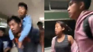 Trechos de vídeo mostrando cena de pânico em hospital - Divulgação/ Redes Sociais