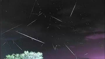 Foto da chuva de meteoros - Divulgação/Observatório Heller & Jung