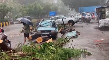Imagem de destruição na Índia após o ciclone - Divulgação/ Youtube/ Al Jazeera/ 18 de maio de 2021