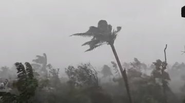 Imagens do ciclone Freddy passando por Madagascar com seus ventos fortes - Reprodução/Télévision Malagasy