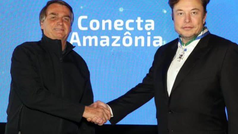 Jair Bolsonaro e Elon Musk - Jair Bolsonaro/Twitter/Reprodução