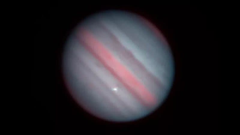 Rocha atingiu Júpiter em outubro de 2021 - Arimatsu et al/Kyoto University/PONCOTS
