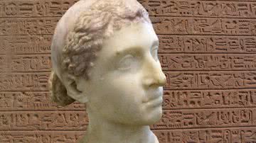 Escultura romana representando Cleópatra, a última rainha do Egito - Domínio Público e Pixabay