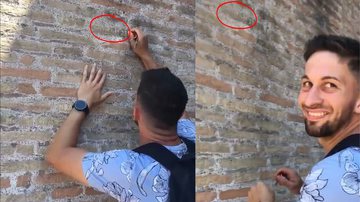 Trechos do vídeo que captura o vandalismo - Divulgação/ Redes Sociais